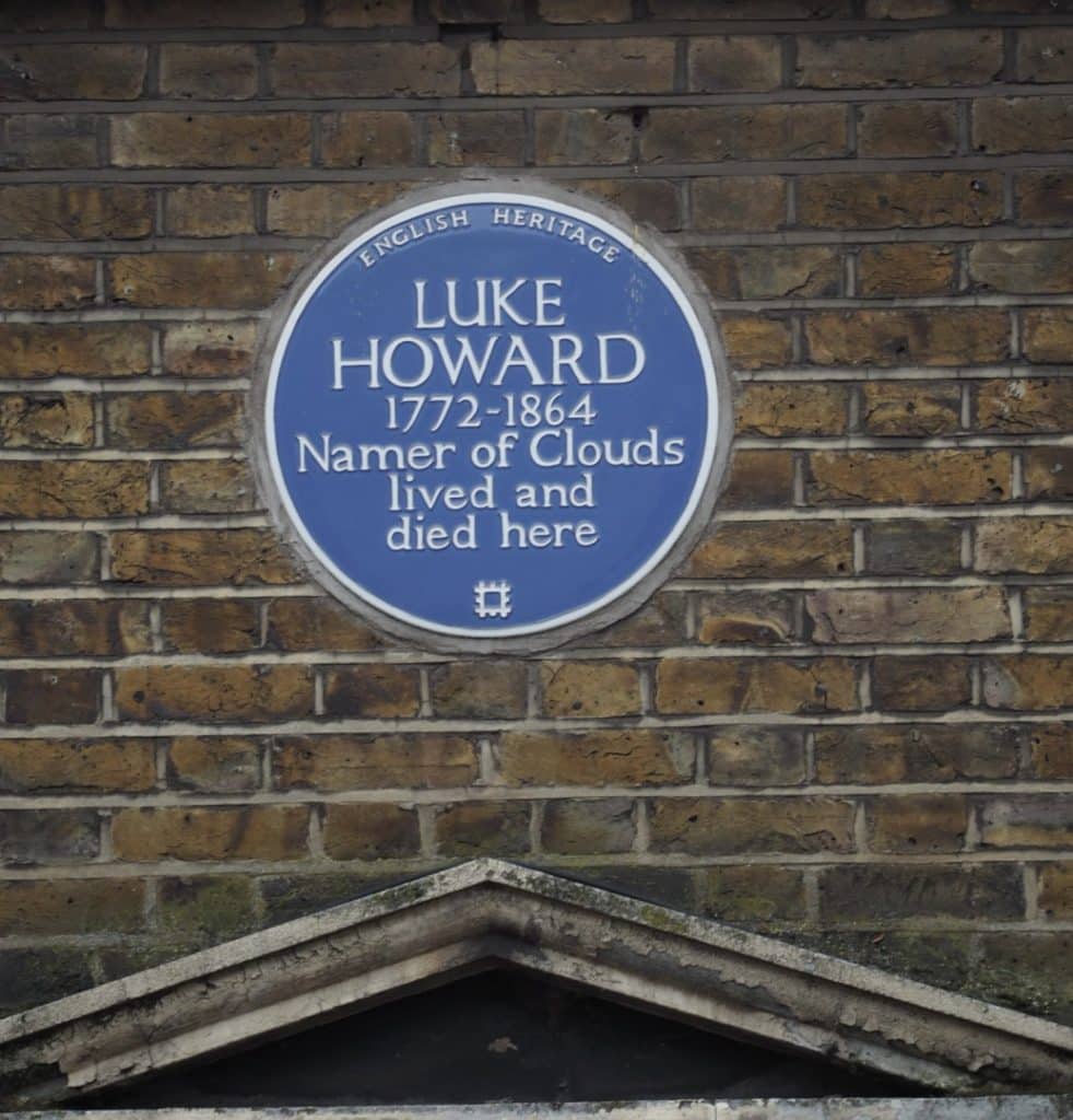 Luke Howard Clouds Blue Plaque