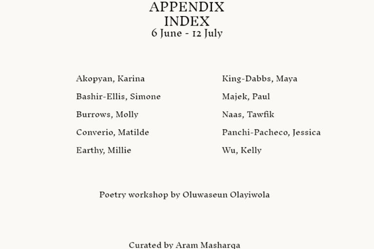 Appendix Index