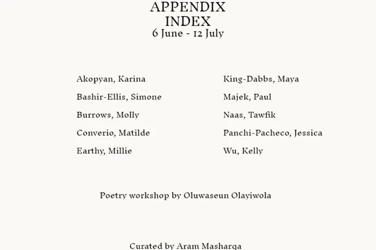 Appendix Index